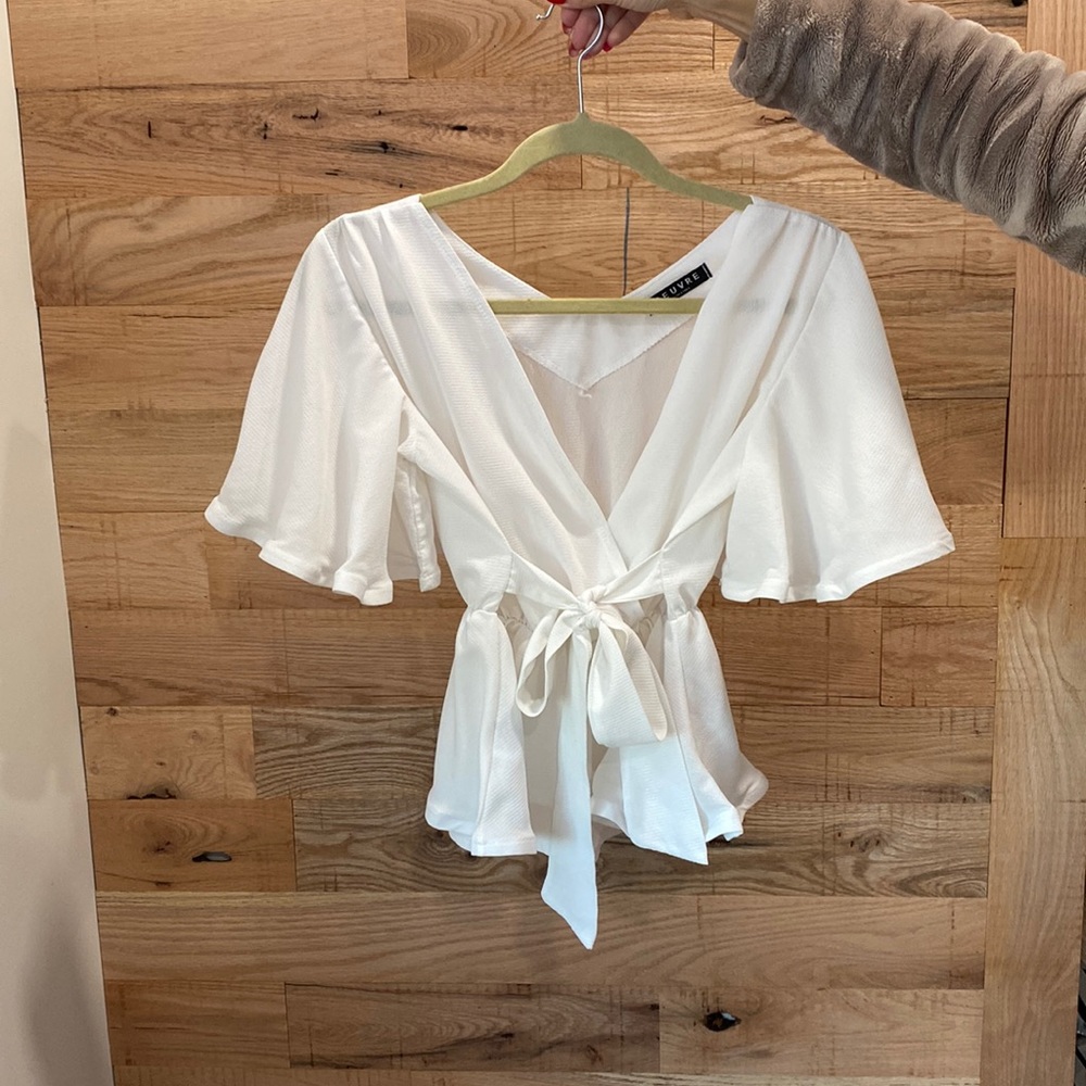 Sheer white blouse
